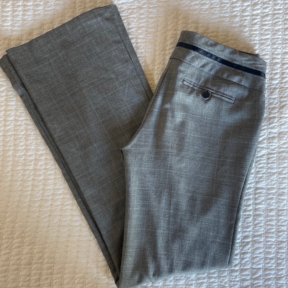 Gray plaid dress pants